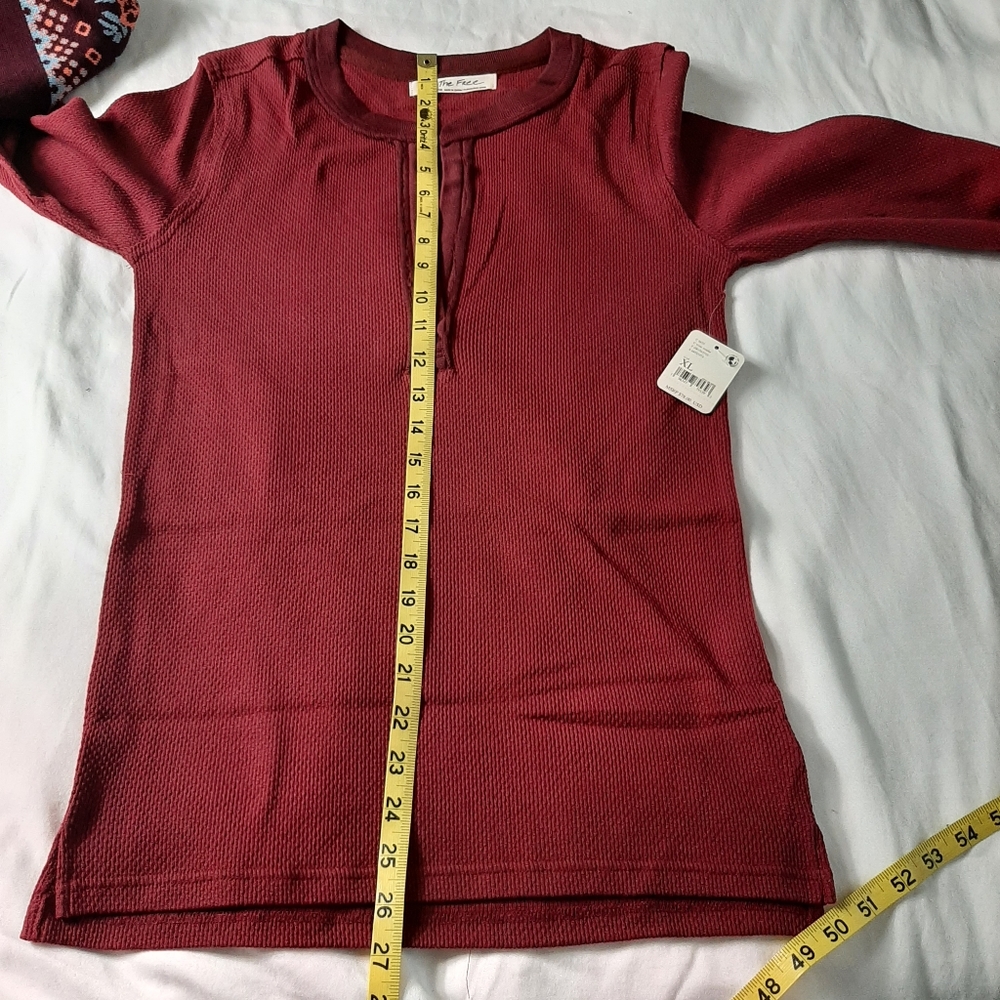 Women's, FREE People, Mikah Layering Cuff Top. Wine Combo - Picture 7 of 13